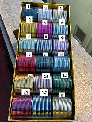 Metalic bangles JBAN119(Dozen)