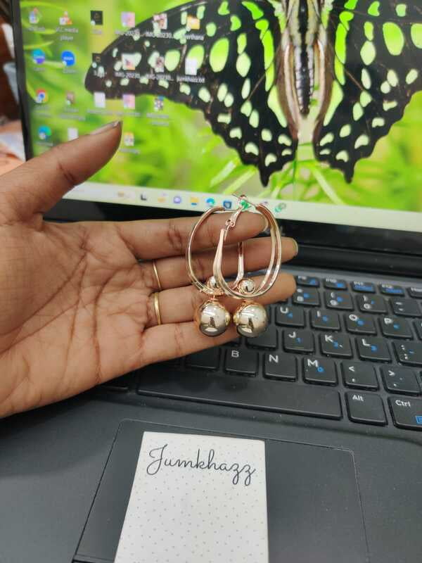 Gold Toned & Gold Plated Hoop Earring (JFE293)