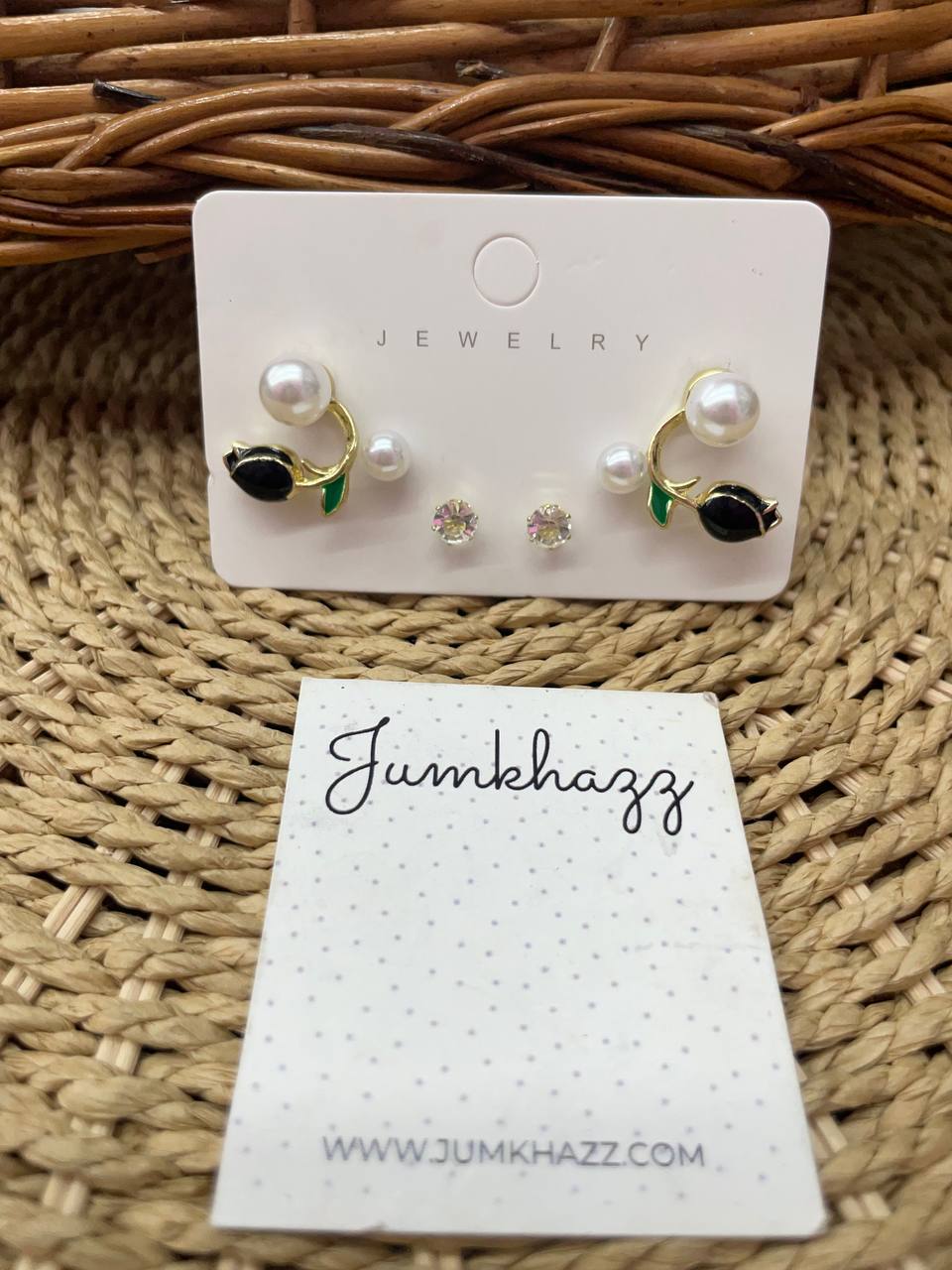tulip card earring JFE674 tulip card earring JFE674