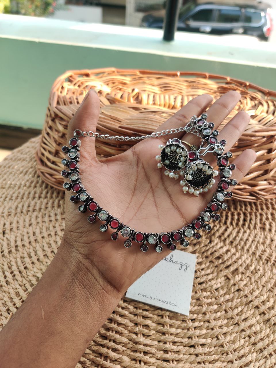 neckpiece with jumkha JNC144