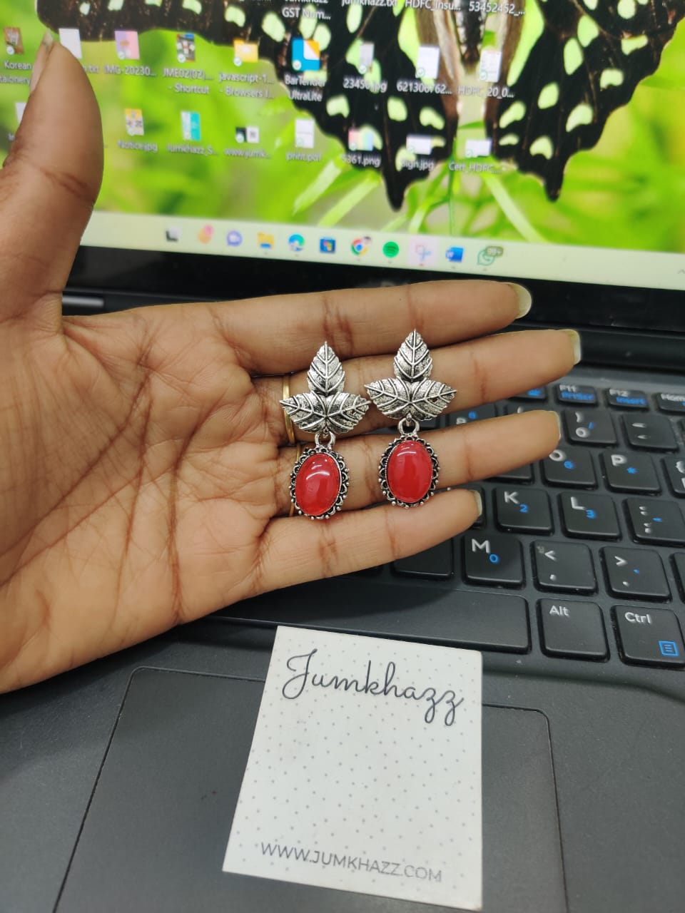 Leaf Colorful Stud(JST573)